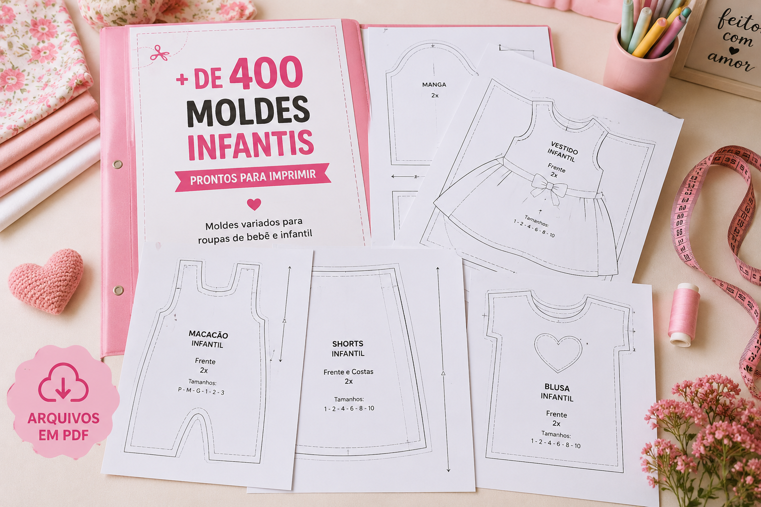 Moldes infantis prontos para imprimir em PDF