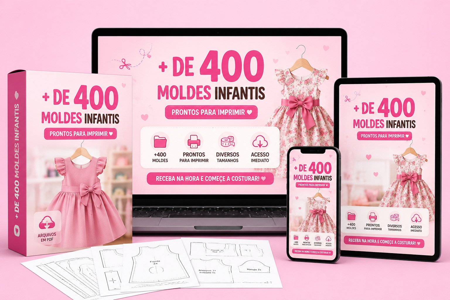 Pacote com mais de 400 moldes infantis prontos para imprimir